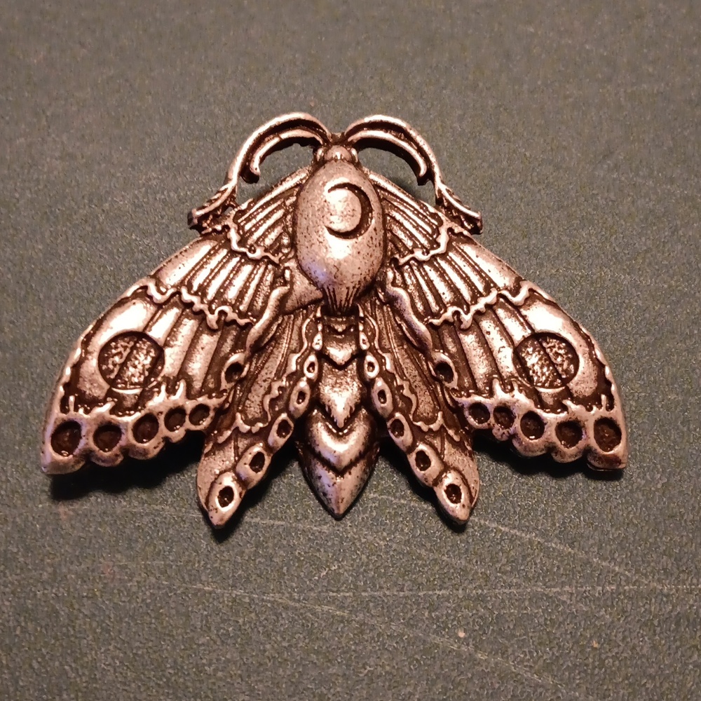 Gothic moth pendant